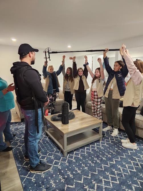 The Bellport-based Girl Scout troop couldn’t contain how proud they were to be halfway to accomplishing their filmmaking badge. They are now excited to create their own short films or stop-action productions next, to complete the technologically savvy badge.